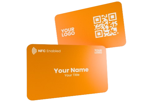 Orange NFC Business Card | NFC-Enabled